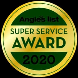 Angi Super Service Award Badge 2020 for top-rated office and house cleaning in Spokane WA