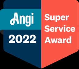 Angi Super Service Award Badge 2022 for top-rated office and house cleaning in Spokane WA